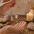 The Heart Oracle - Two Piece Angel Pendulum - Chakra Band - Rose Quartz & Green Aventurine - view 3