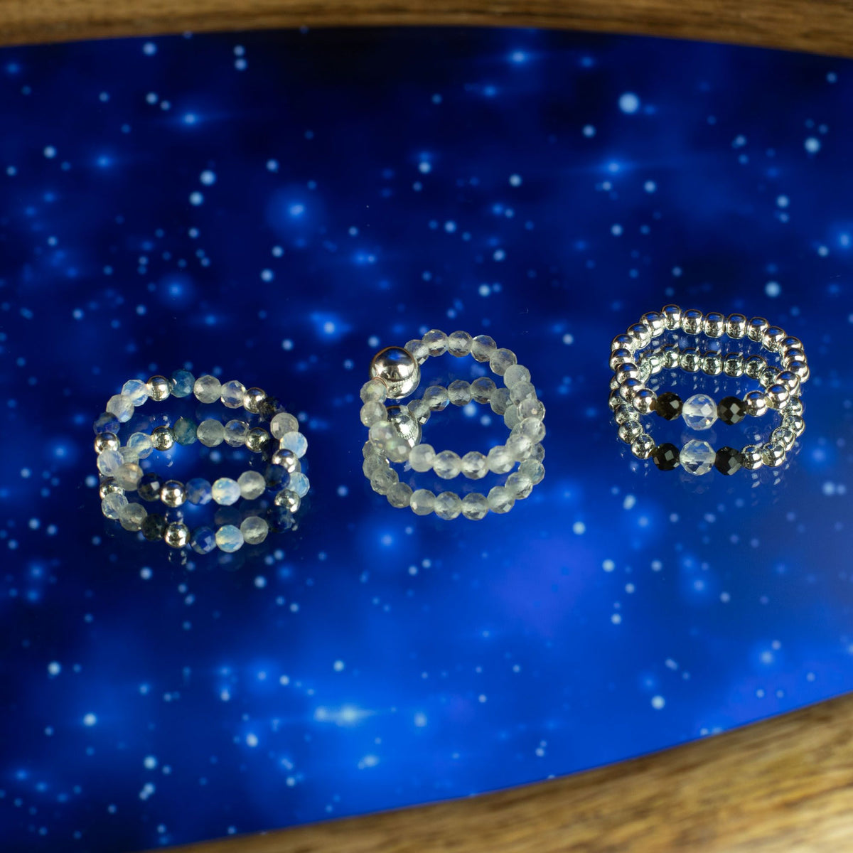 Nymph Spirit Gemstone Ring Set - Northern Lights - view 6