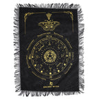 Ancient Witch Pendulum Divination Cloth - Mystic Moth - Black & Gold - view 2