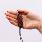 Laced Gemstone Flat Point Pendant - Red Jasper - view 2