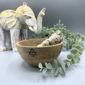 Wooden Smudge Bowl - Four Elements