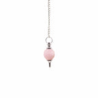 Faceted Gemstone Pendulum - Rose Quartz - view 3