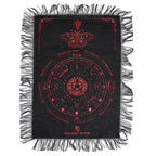 Ancient Witch Pendulum Divination Cloth - Mystic Moth - Black & Blood Red - view 2