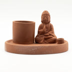 Multi Purpose Buddha Incense Plate - Natural Terracotta Style - view 5