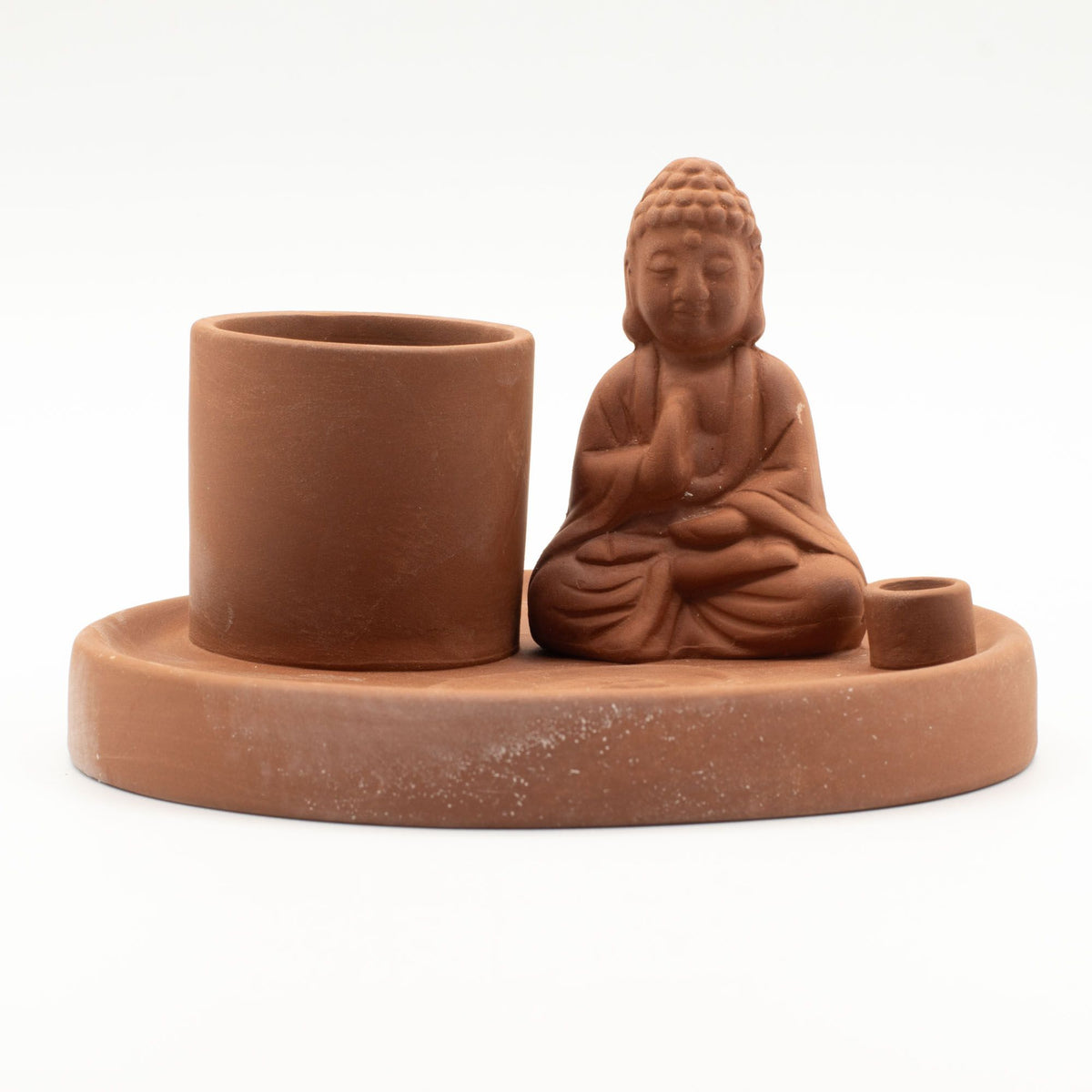 Multi Purpose Buddha Incense Plate - Natural Terracotta Style - view 5