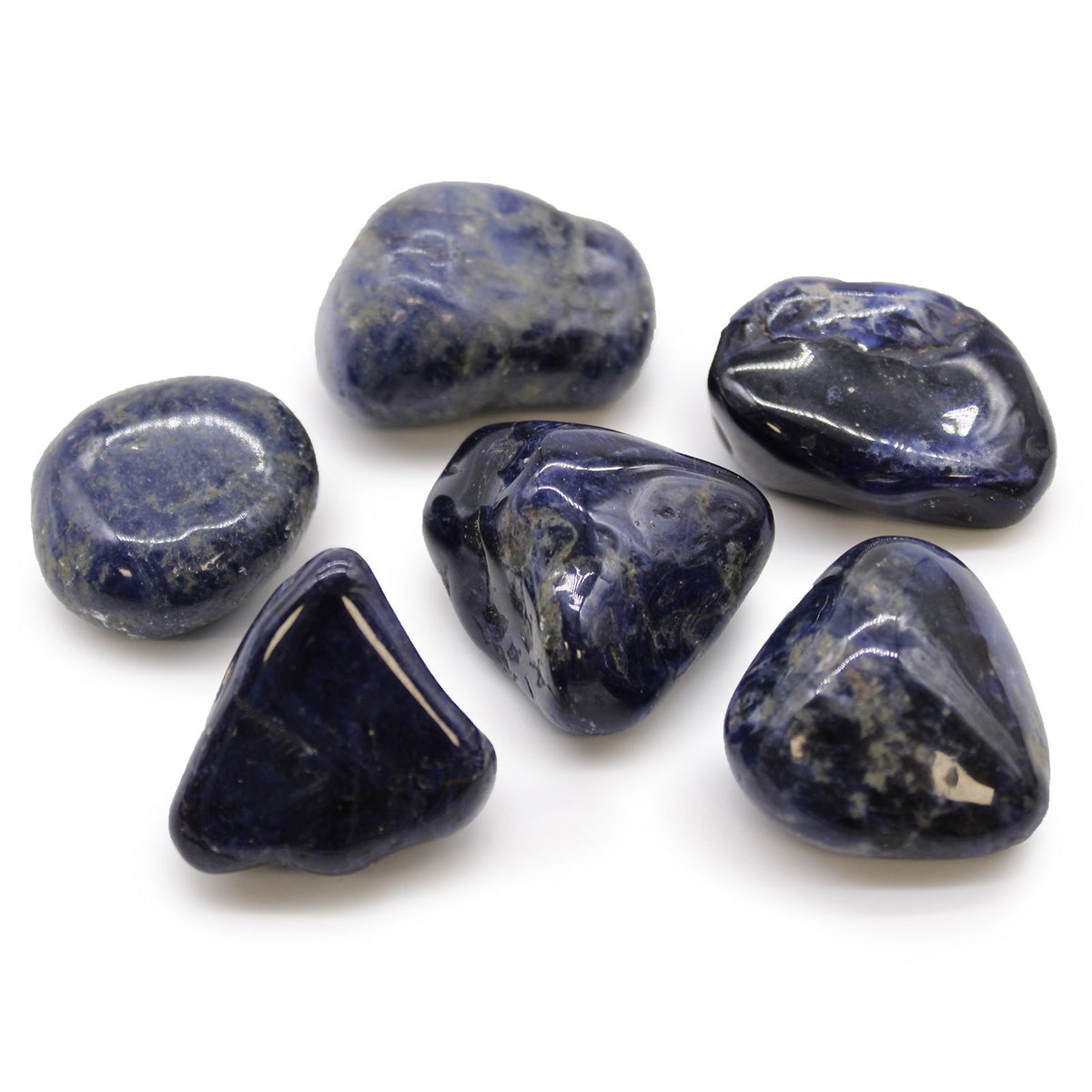 Large African Tumble Stones - Sodalite - Pure Blue (Pack of 6)