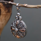 Silver & Gold Pendant - Classic Round - view 3