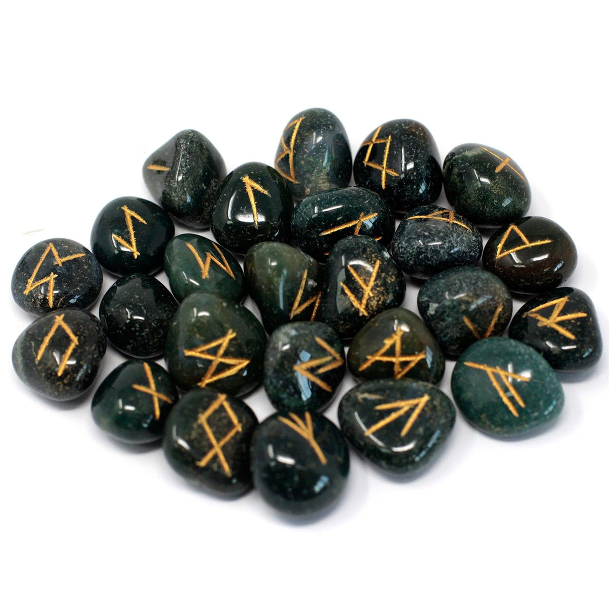 Runes Stone Set in Pouch - Bloodstone - view 2