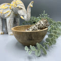Wooden Smudge Bowl - Buddha - Large