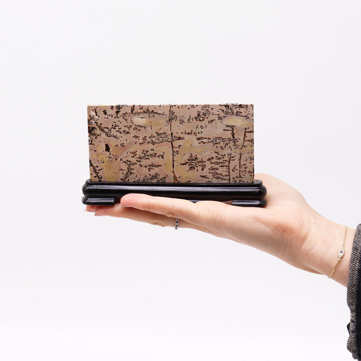 Guohua picture stone, natural manganese dendrites forming a landscape - view 2