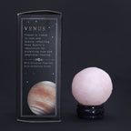 Rose Quartz Planet on a Goldstone Stand (VENUS) - view 6