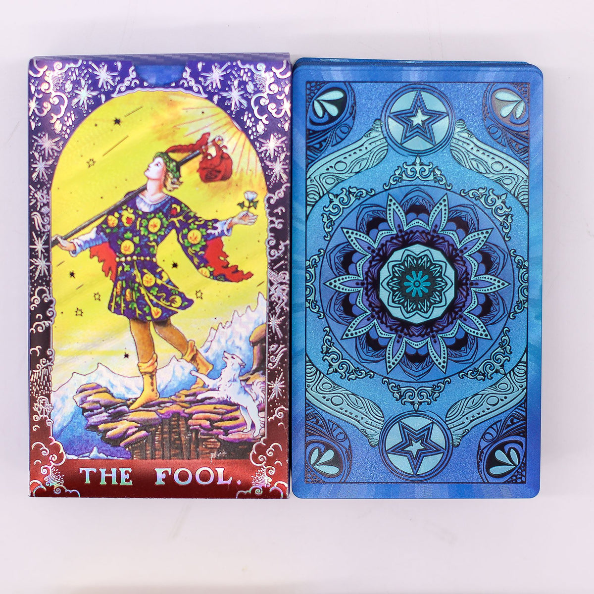 Blue Foil Tarot Card Set - Mandala - with booklet - view 9