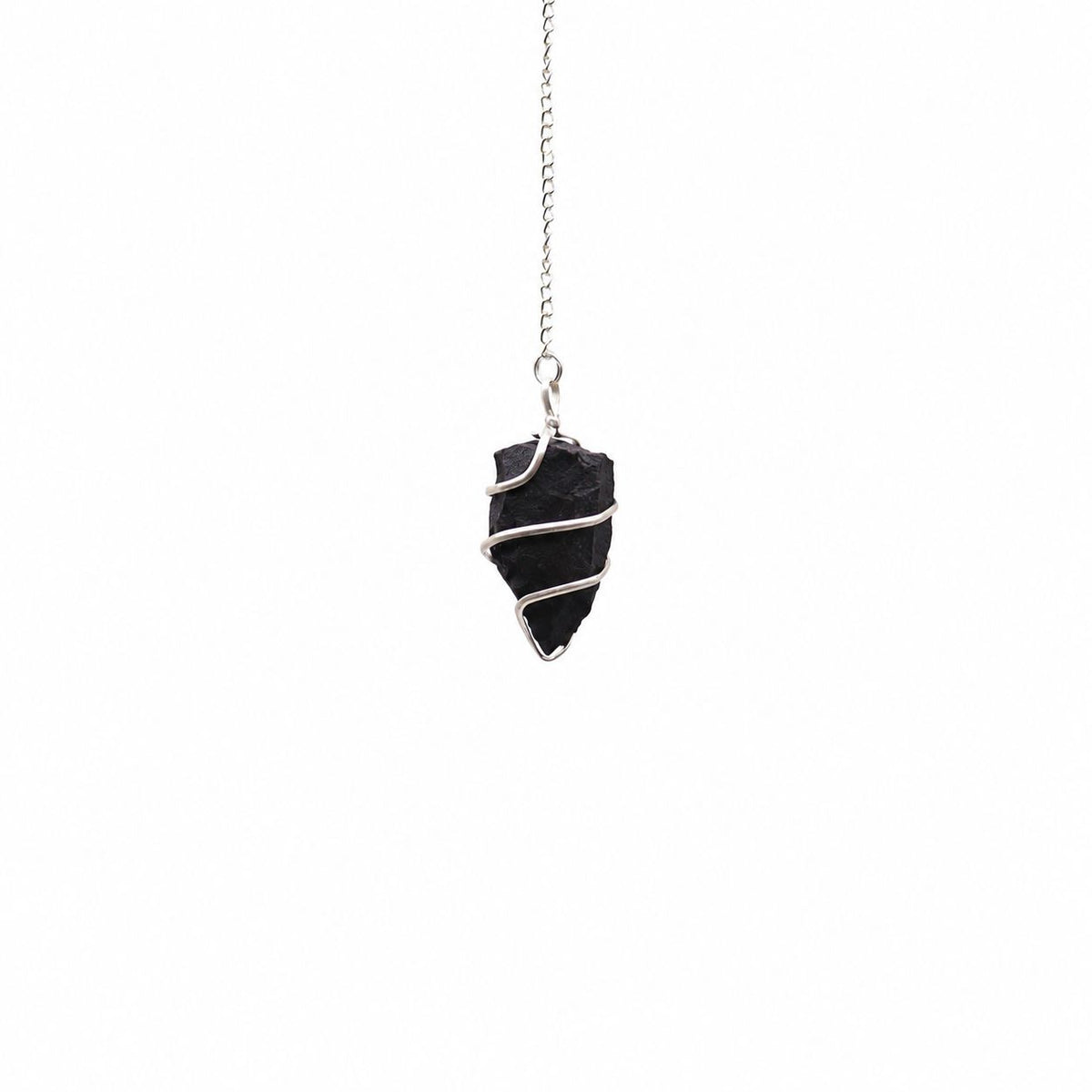 Raw Gemstone Pendulum - Black Agate - view 3