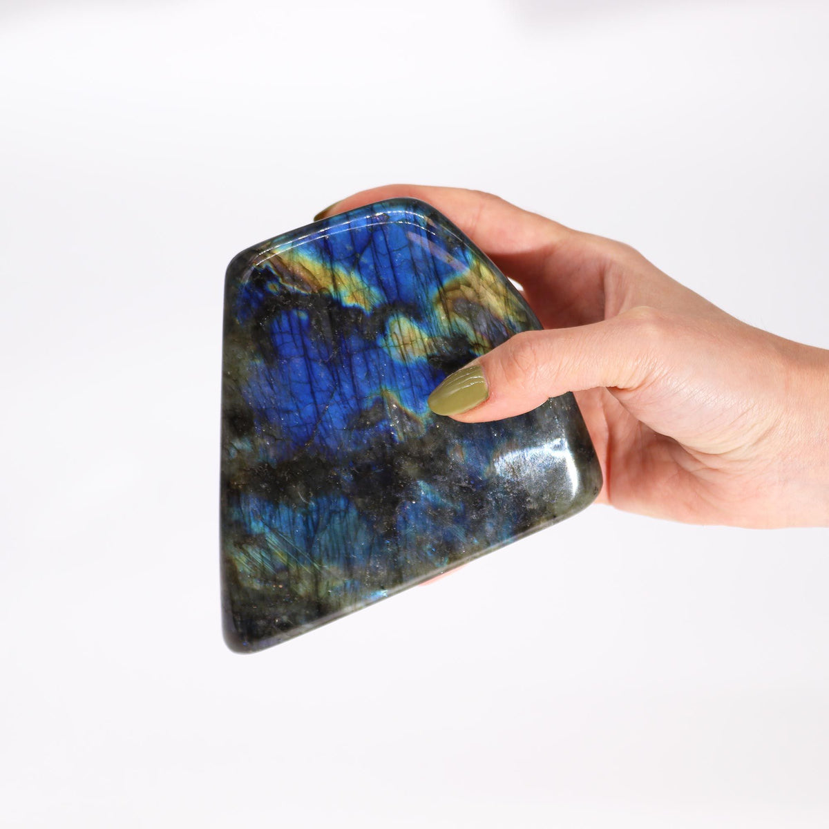 Madagascar Labradorite Statement Stone (approx 900-1100gms 140-170mm) - view 3