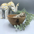 Wooden Smudge Bowl - Hamsa - Large