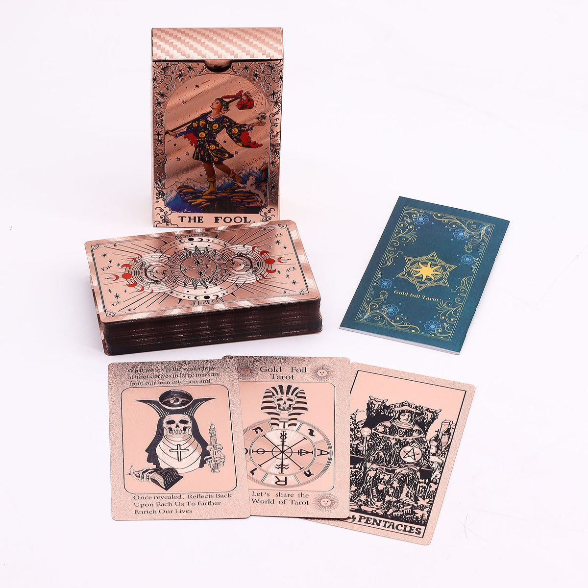 Rose Gold Foil Tarot Card Set - Moon Phase - with booklet - view 7