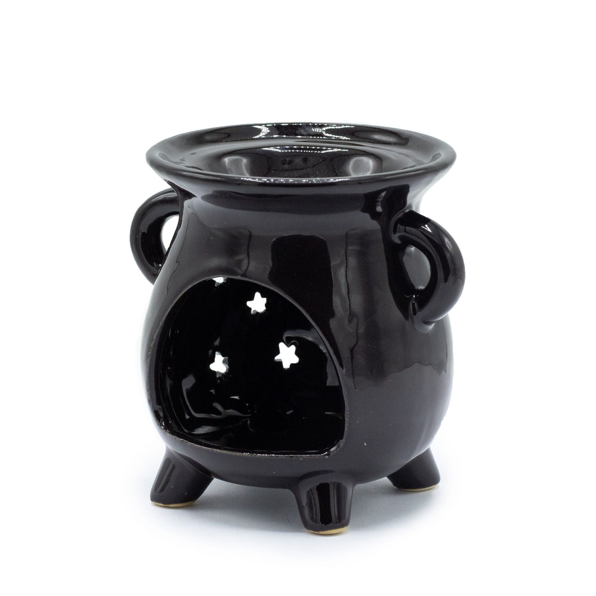 Cauldron Oil Burner - Moon & Stars - Black - view 2