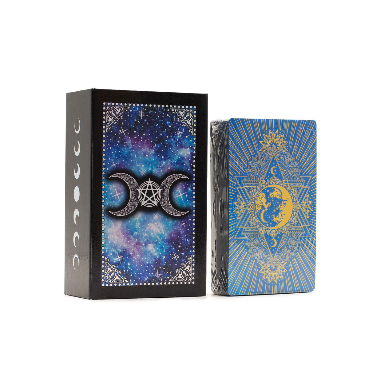 Blue Foil Tarot Card Set - Moon Face - with booklet - view 4