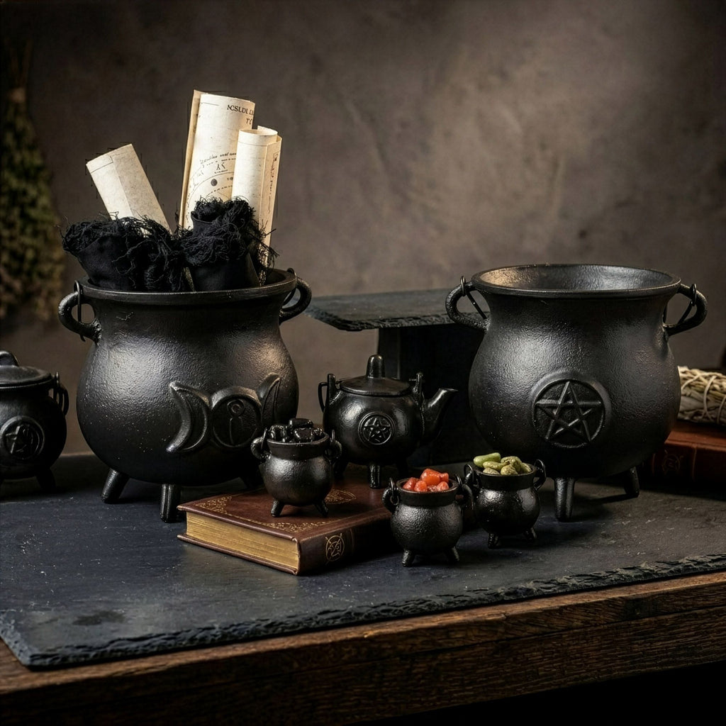 Small Cast Iron Ritual Pot - Pentagram - view 6