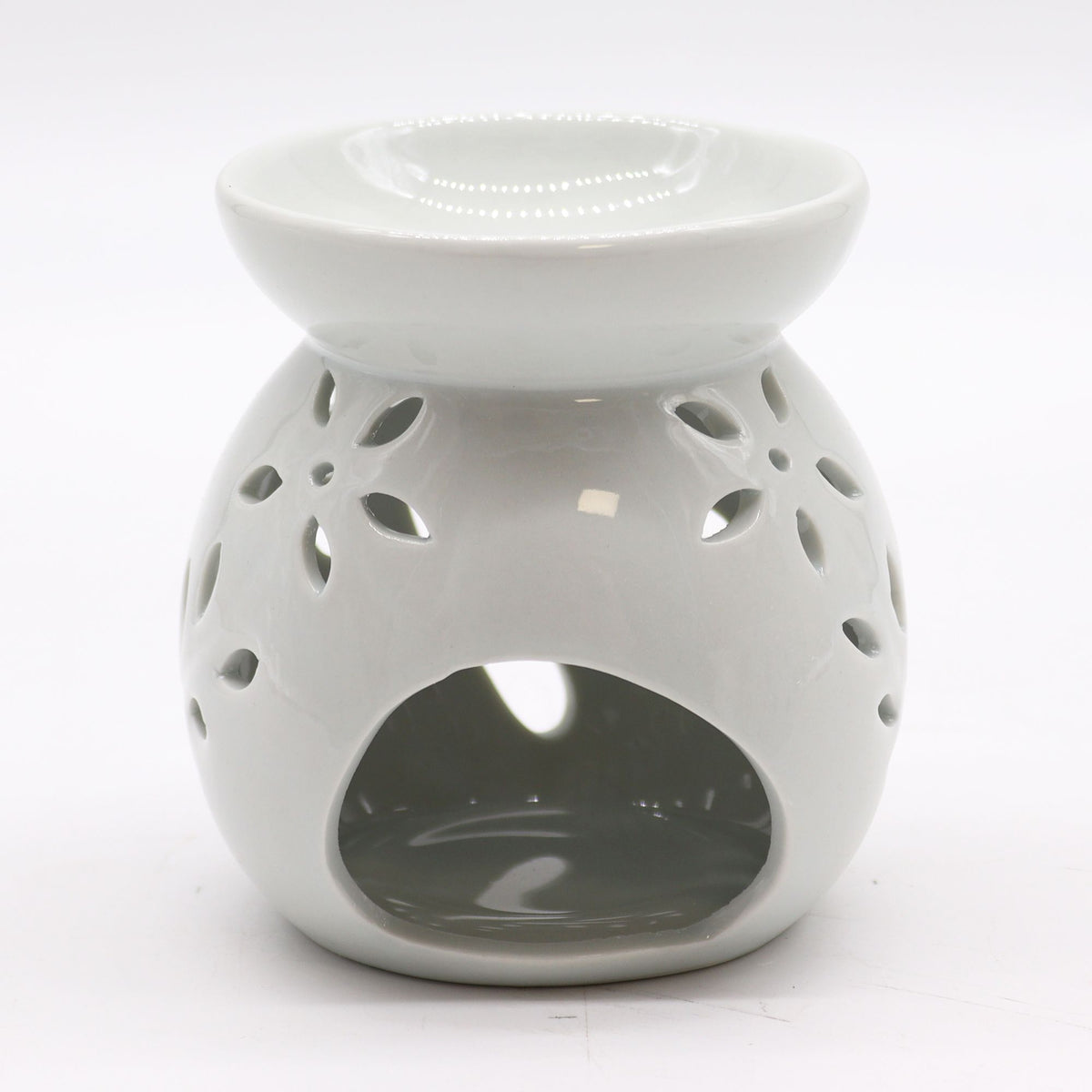 Lrg Classic White Oil Burner - Tree Cut-out - view 2