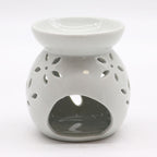 Lrg Classic White Oil Burner - Tree Cut-out - view 2
