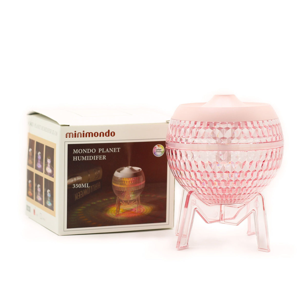 Pink Humidifier Mondo Planet - USB - Colour Change (down light) - view 3