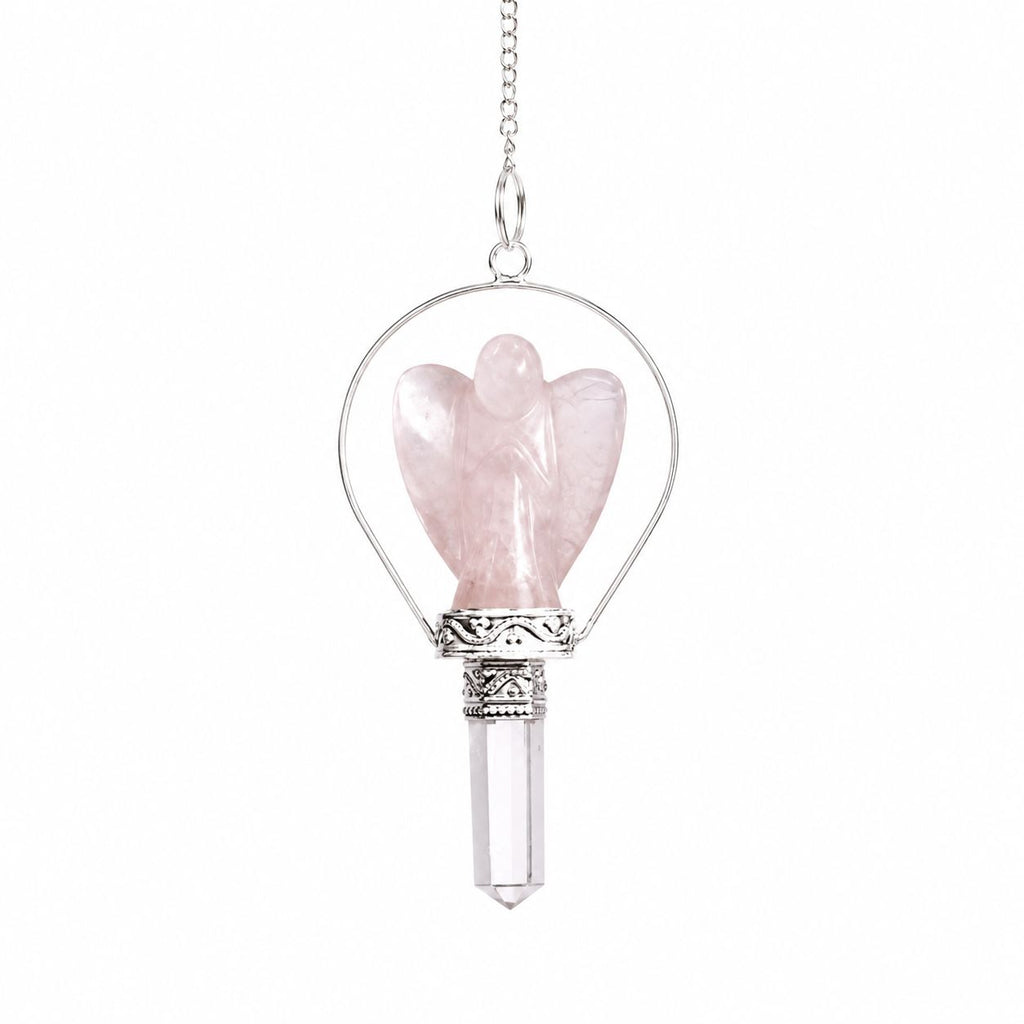 Angel Pendulum with Ring - Rose Quartz - view 2