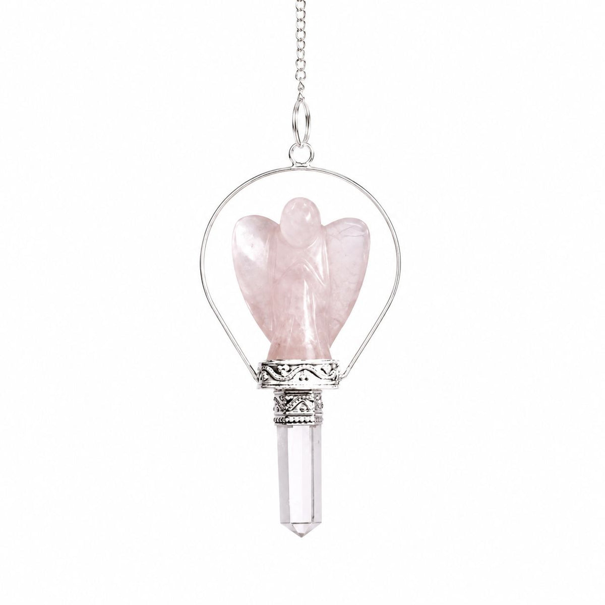 Angel Pendulum with Ring - Rose Quartz - view 2