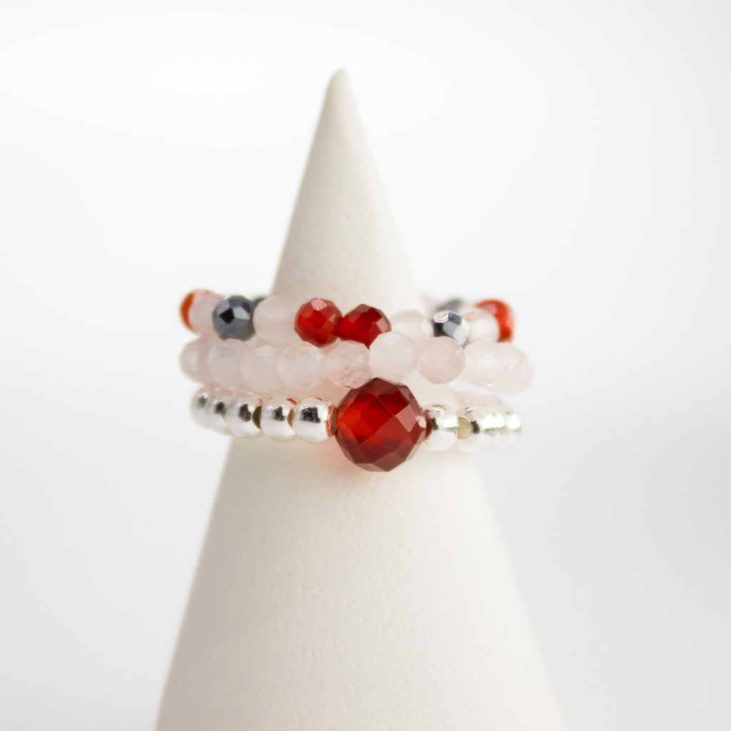 Nymph Spirit Gemstone Ring Set - Love & Flame - view 2
