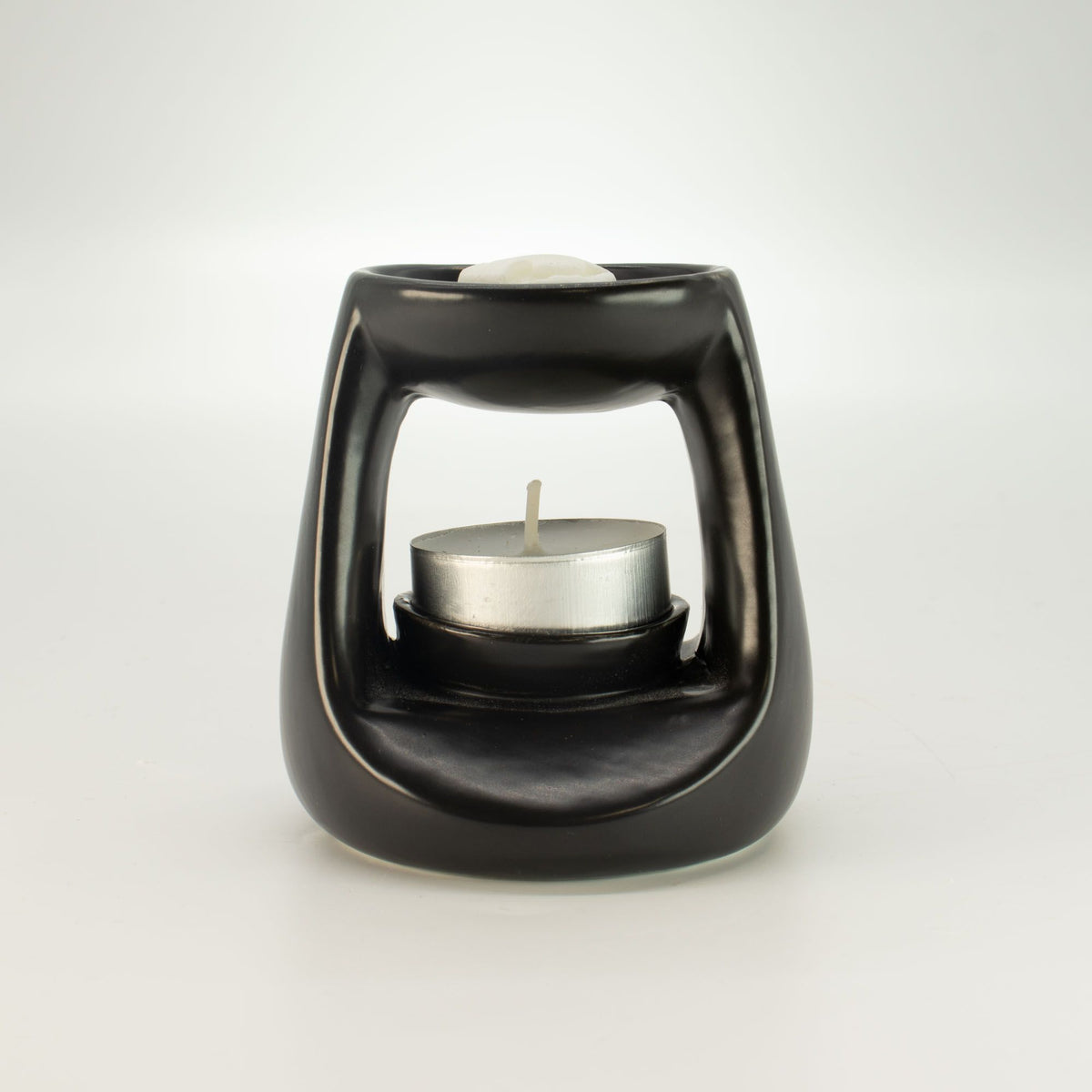 Ceramic Zen Oil Burner - Small Classic - Matt Black - view 4