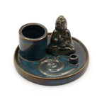 Multi Purpose Buddha Incense Plate - Ceramic Blue - view 6