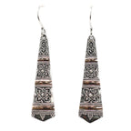 Silver & Gold Earring - Tribal Drops - view 5