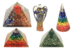 Orgonite Pyramid - Seven Chakra & Flower of Life - view 3