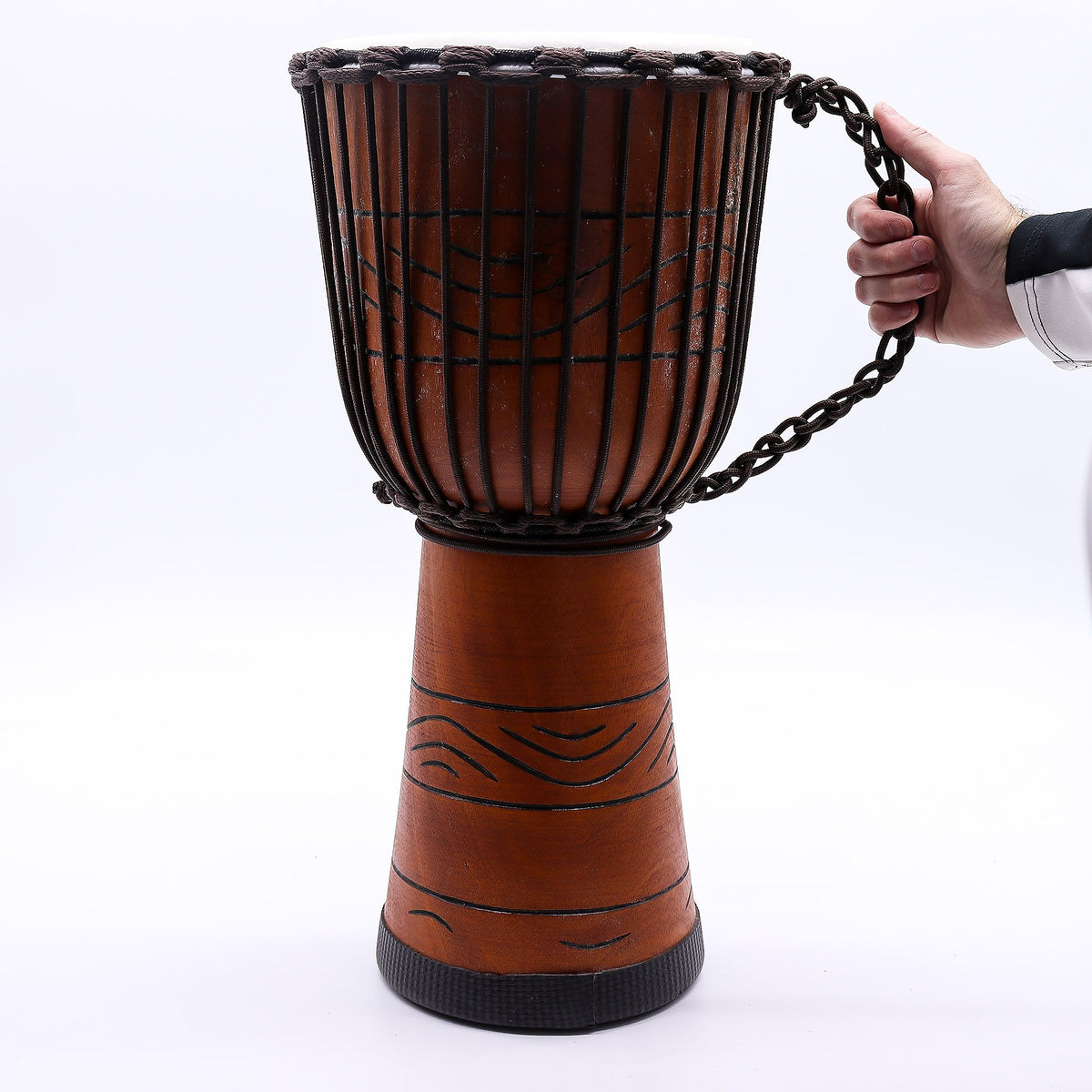 Large rope tuned djembe drum, hand-carved jackfruit body, Freedom Rhythm head - view 3