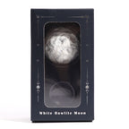 White Howlite Planet on a Goldstone Stand (MOON) - view 4
