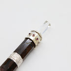 Bloodroot Sovereign Wand - Extra Long Fancy Jasper Magic - Crystal Ball top - 26cm