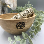 Wooden Smudge Bowl - Tree of Life - Large - view 2