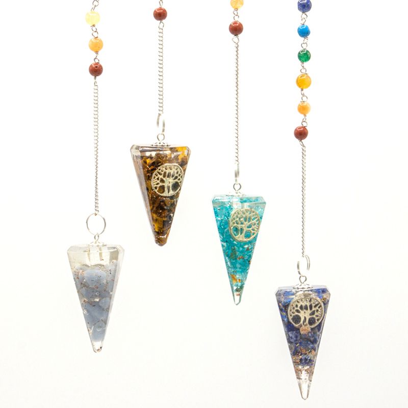 Orgonite Power Chakra Pendulum - Tree of Life - view 2