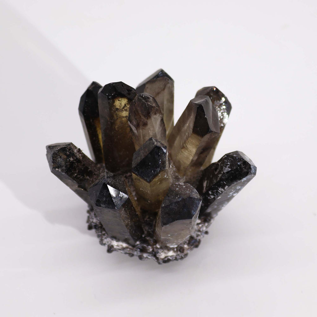 Crafted Quartz Cluster - Smoky Ghost Quartz - view 2