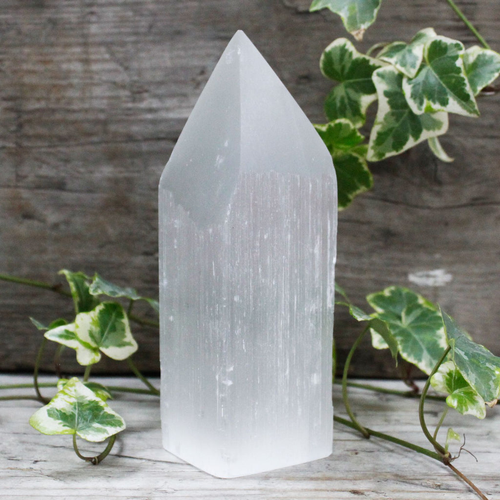 Selenite Pencil Point Tower - Medium