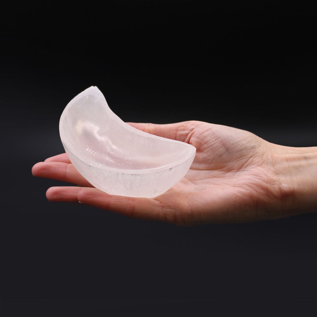 Selenite Moon Bowl - view 4