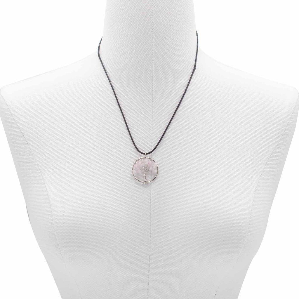 Tree of Life Pendant - Rose Quartz - view 2