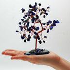 Lrg Gemstone Tree - Sodalite on Blue Agate Base (100 stones) - view 3