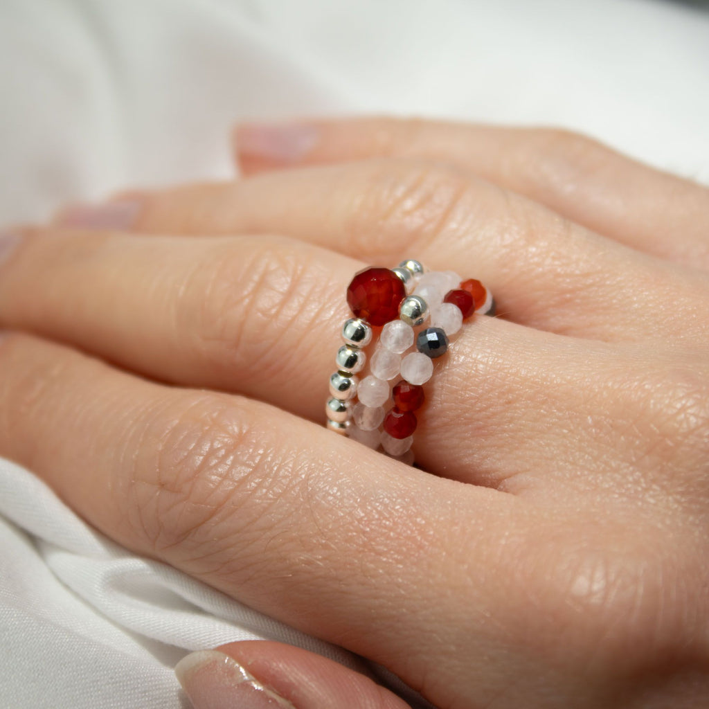 Nymph Spirit Gemstone Ring Set - Love & Flame - view 3
