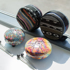 Small Steel Tongue Drum Multi Coloured - 13x9cm