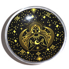 Triple Leg Enamelled Offering Plate - Gold Goddess on Black - view 3