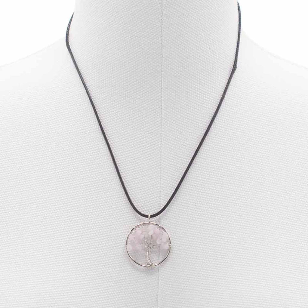Tree of Life Pendant - Rose Quartz - view 3