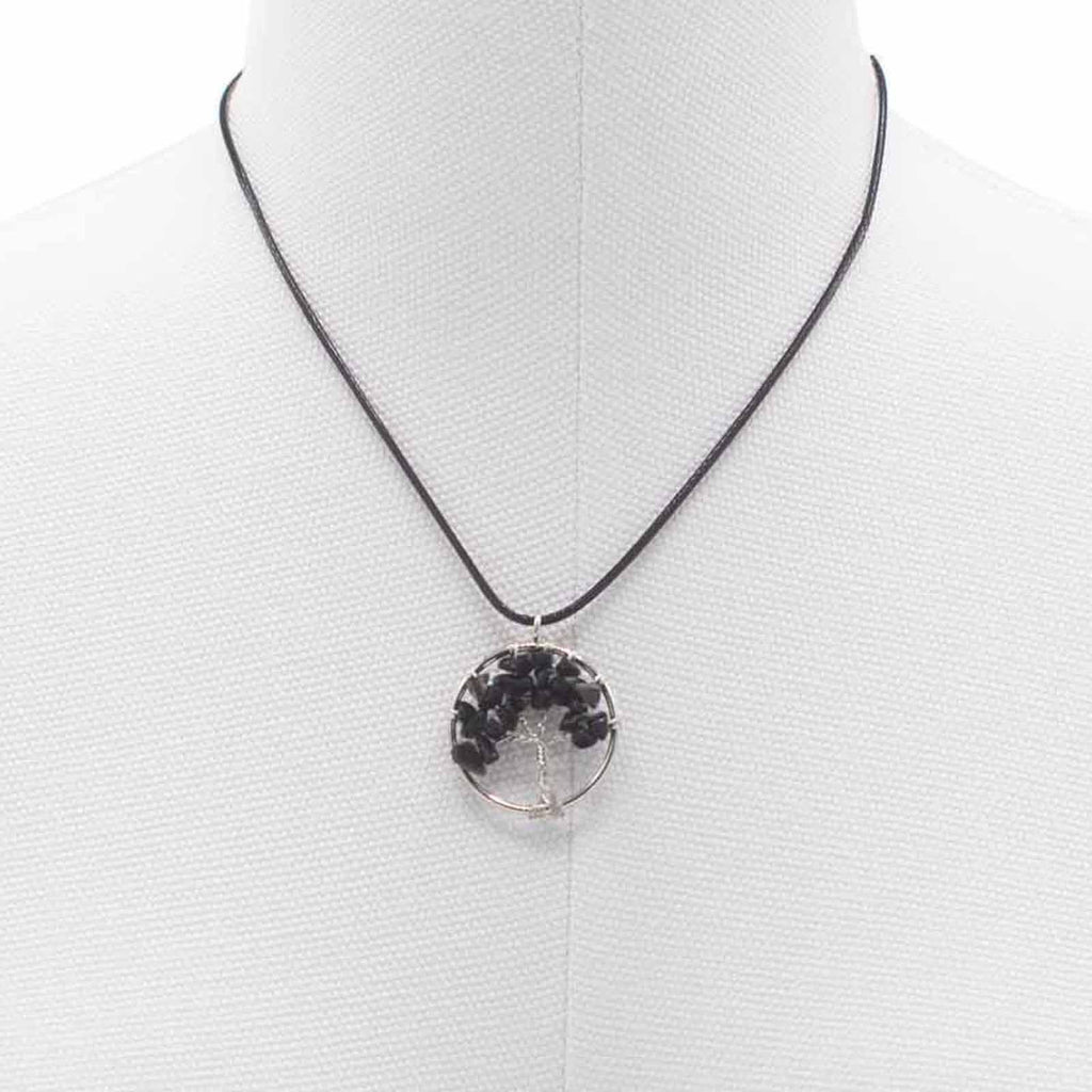 Tree of Life Pendant - Black Agate - view 2