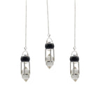 Shadow Seer - Double Power Pendulum - Obsidian Globe - Clear Quartz Double Terminated