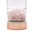 Crystal Glass Tea Infuser Bottle - Rose Gold - Rose Quartz - view 3